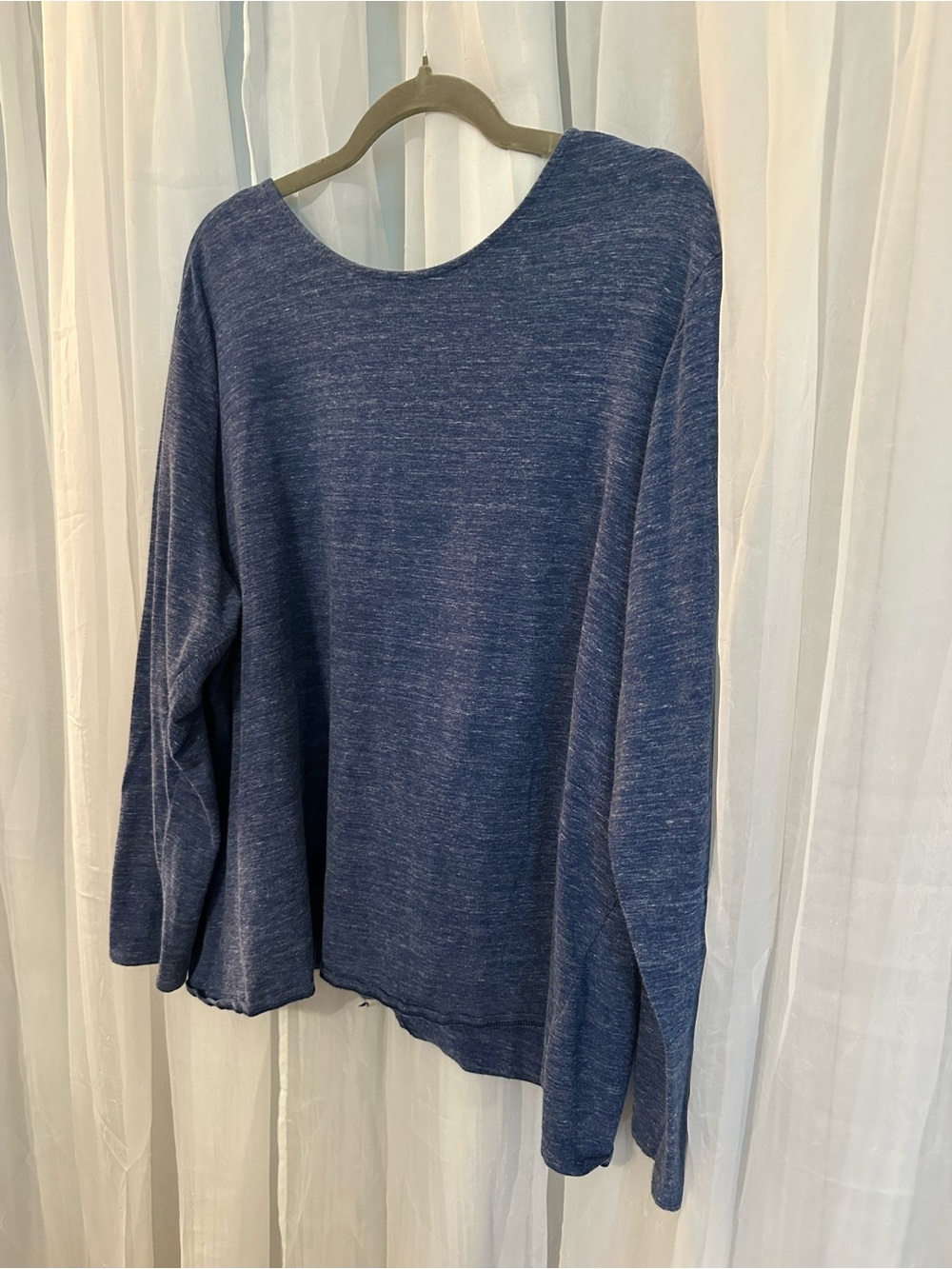 Purejill Casual Blue Long-Sleeve Women's Top